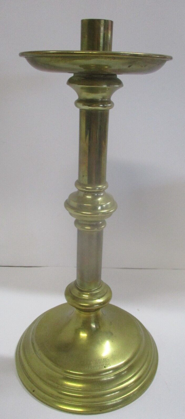 Vintage 331 Rostand Heavy Brass Candlestick Candle Holder Engraved