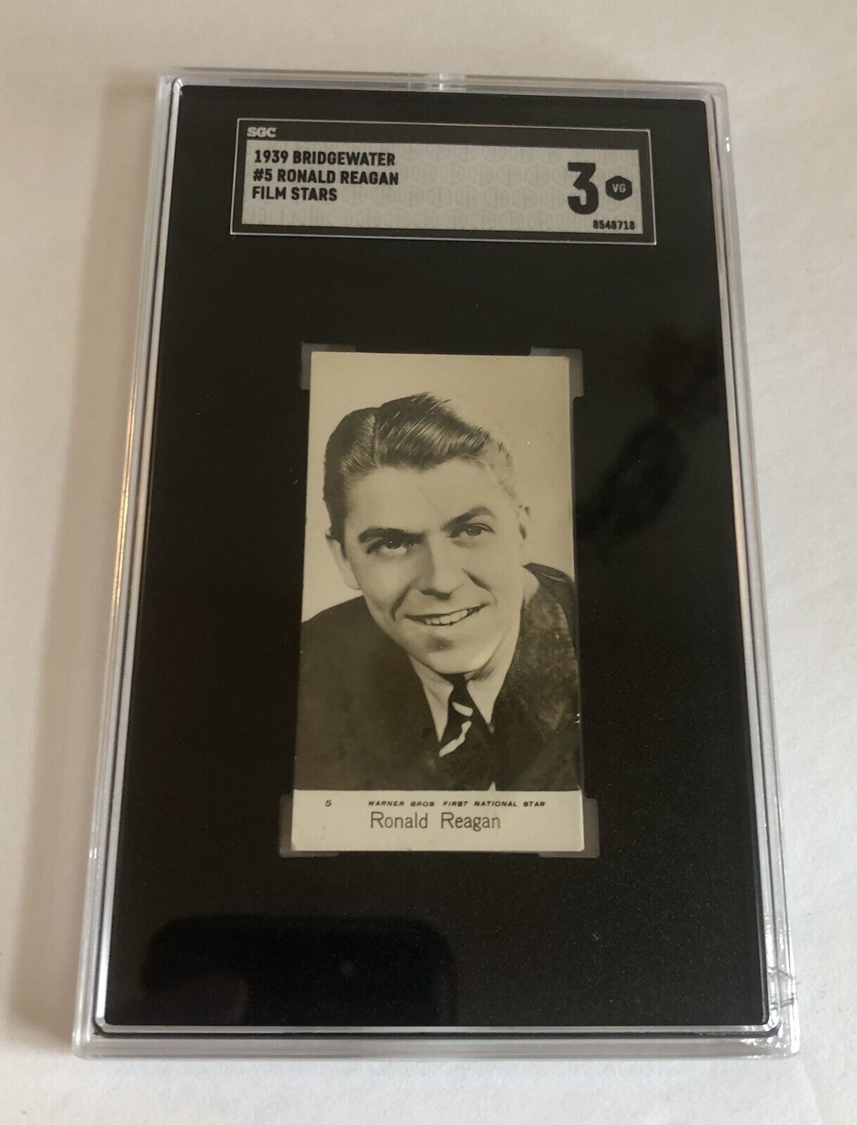 RARE 1939 Bridgewater RONALD REAGAN Film Stars ROOKIE CARD Graded SGC 3 VG