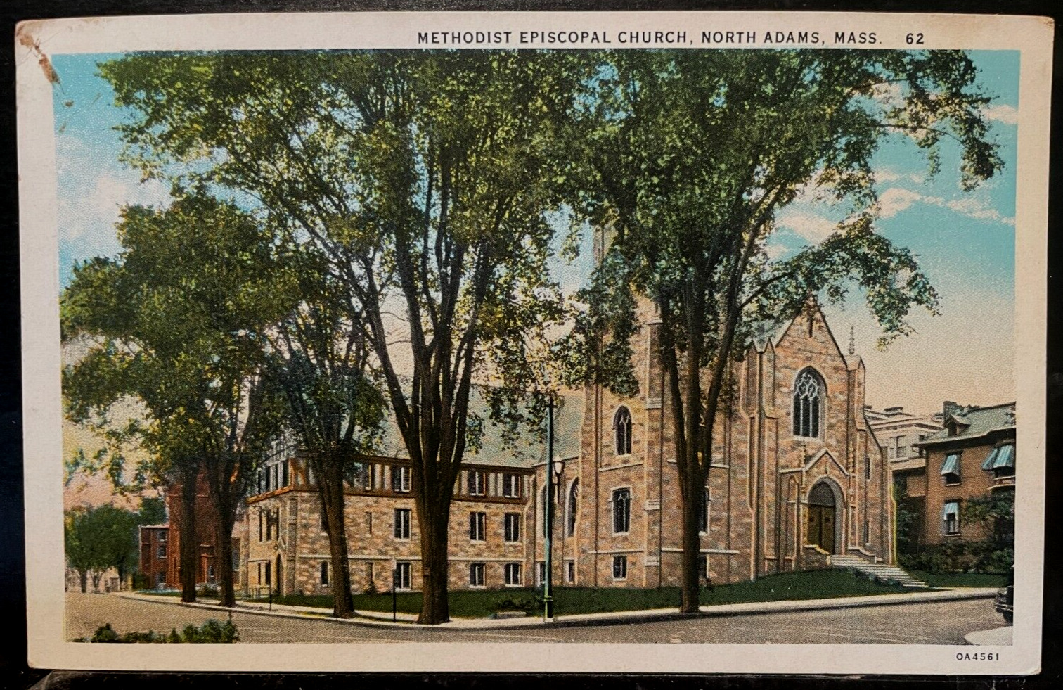 Vintage Postcard 1930 Methodist Episcopal Church, North Adams, Massachusetts (MA