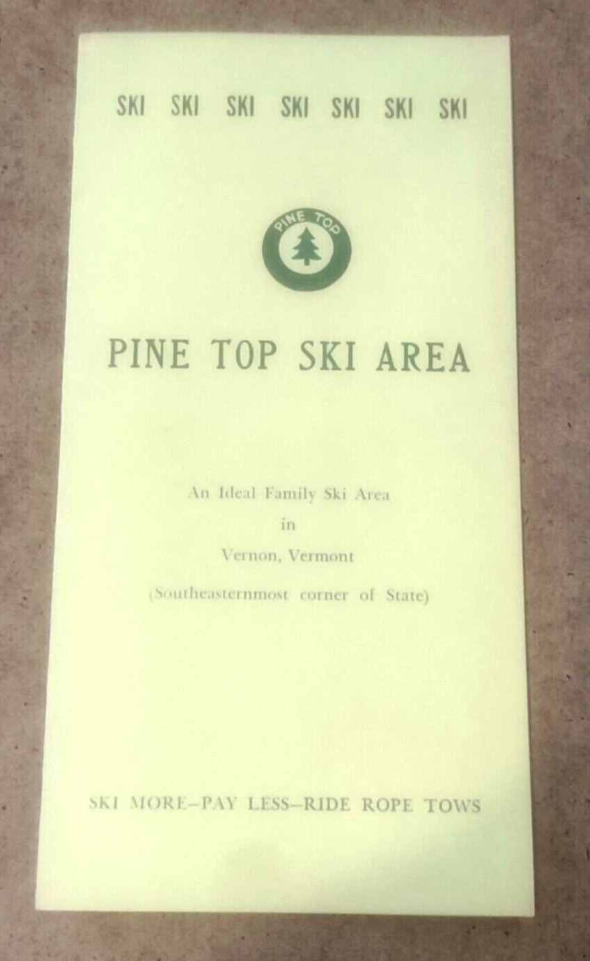 Vintage 1960s Pine Top Lost Ski Area Brochure South Vernon Vermont