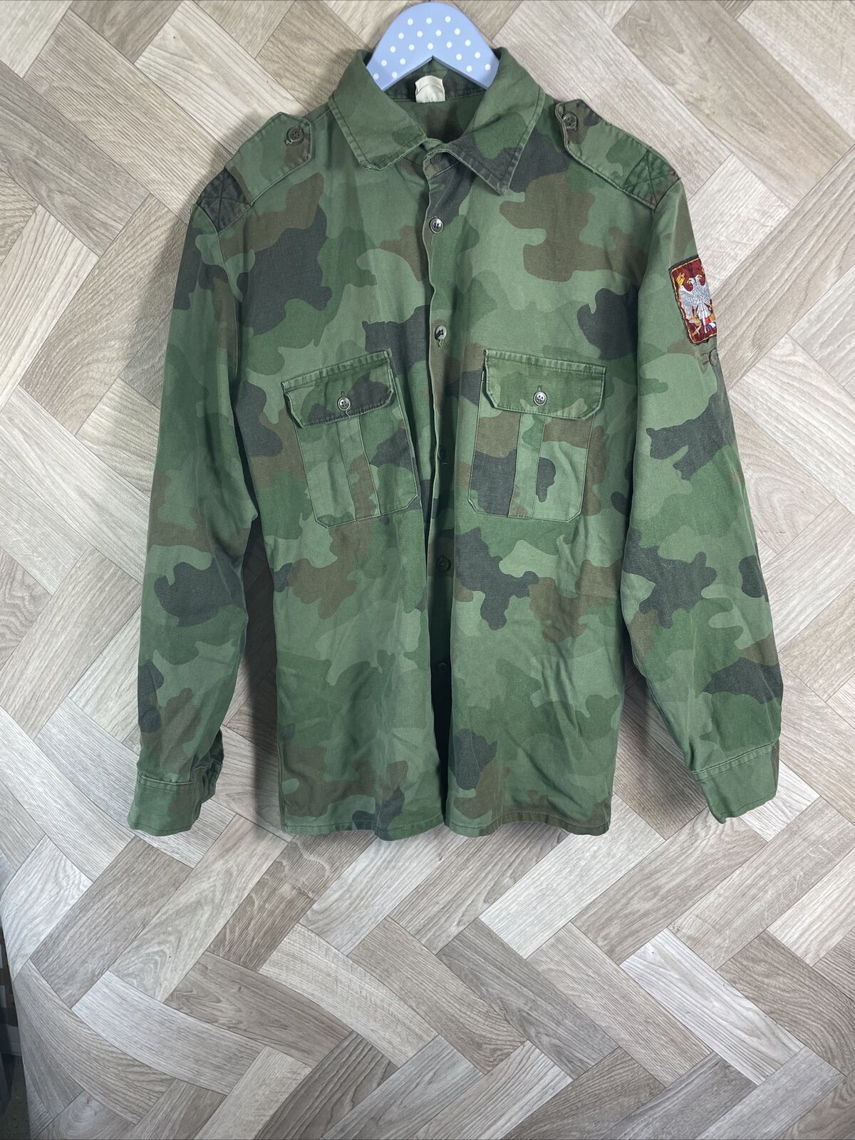 Vintage Serbian Yugoslav army f2 field jacket JNA military camouflage Medium