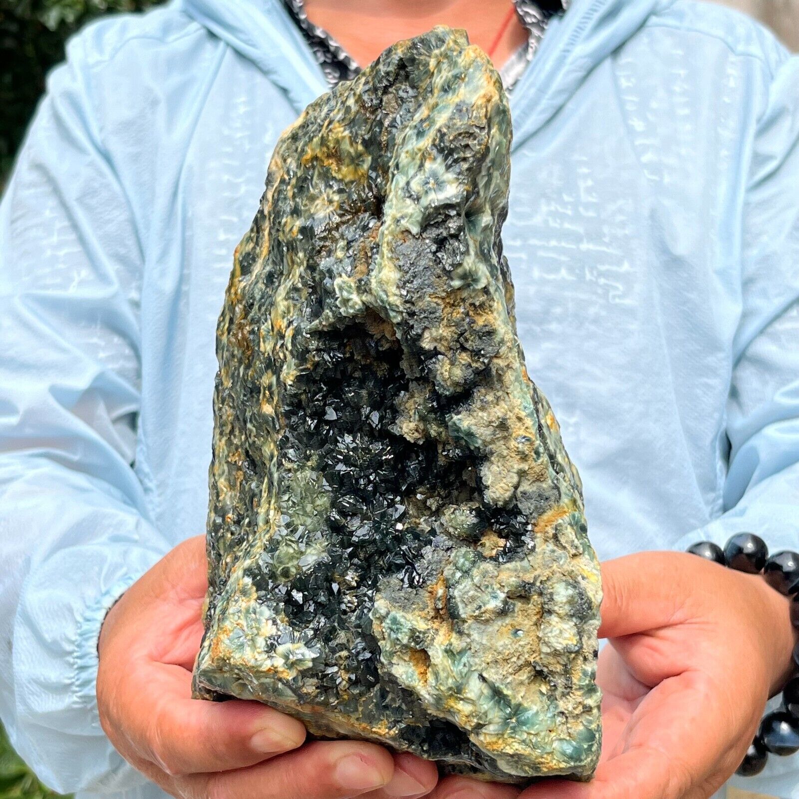 6.99LB Natural Amazing Ocean Jasper & Druzy Rough Crystal Mineral Specimen