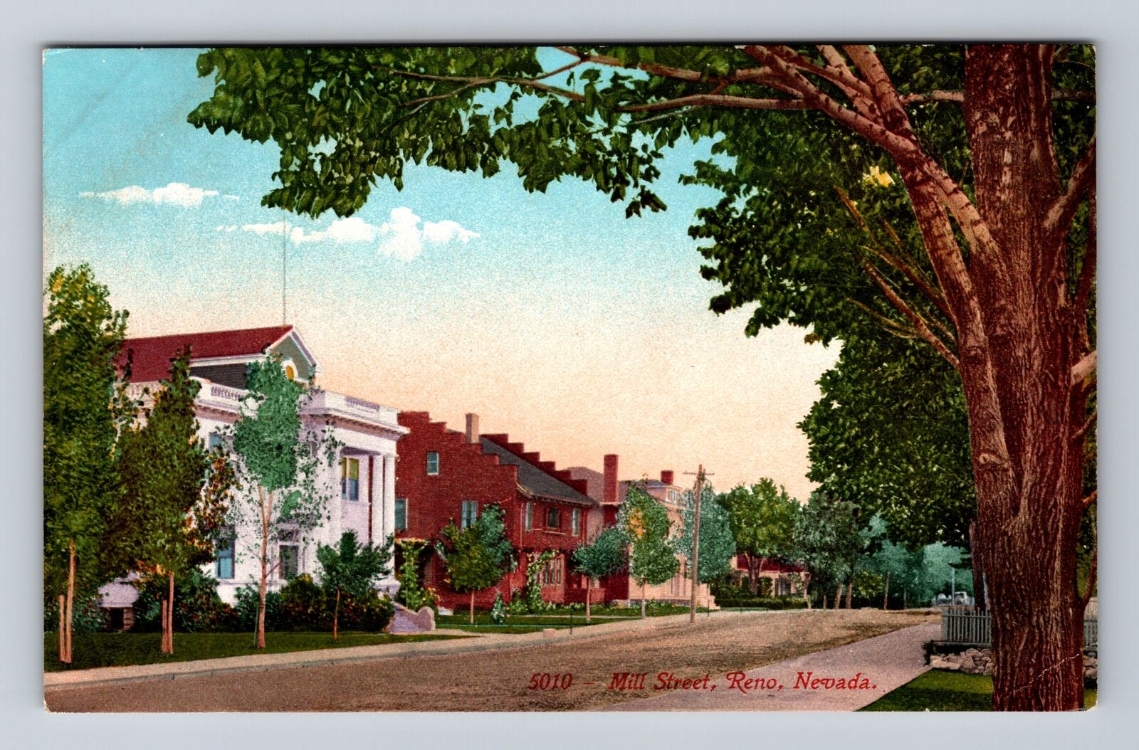 Reno NV-Nevada, Mill Street, Advertisement, Antique, Vintage Postcard