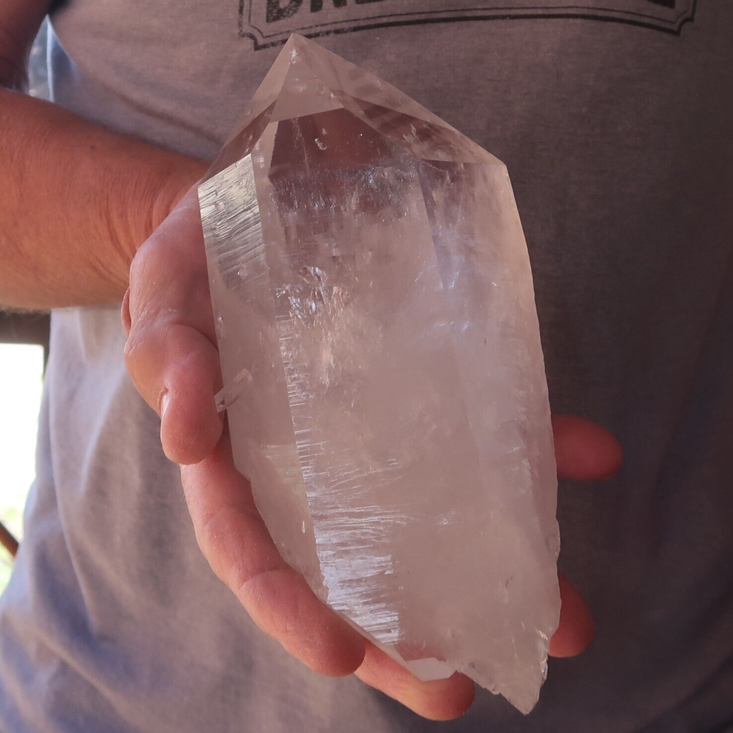 2 Pound+ Monster Natural Quartz Crystal Point Self Healer From Mt Ida, Arkansas