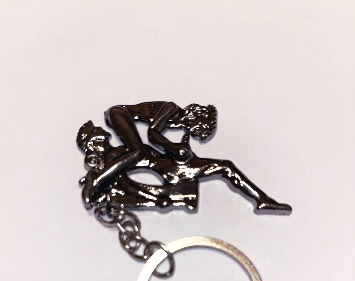 Vintage Risque Adult Naughty Key Chain Man & Woman Sex, Nasty Novelty XXX Motion