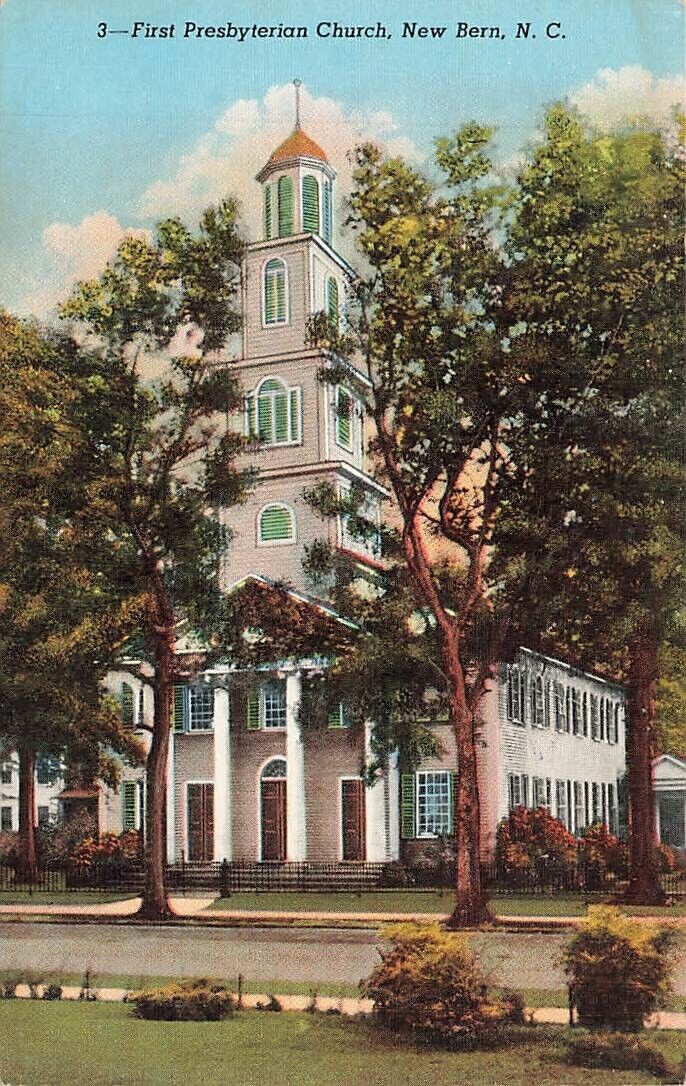 c1930s-40s First Presbyterian Church New Bern North Carolina NC P541 X