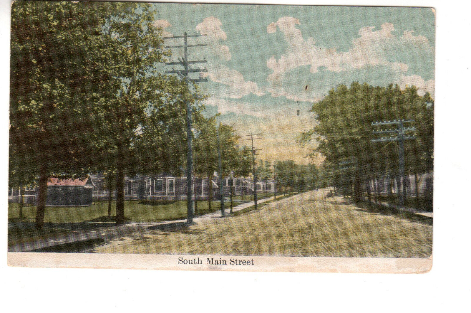 Postcard: South Main Street, PIttsfield, ME (Maine) - H H Nutter /Rexall