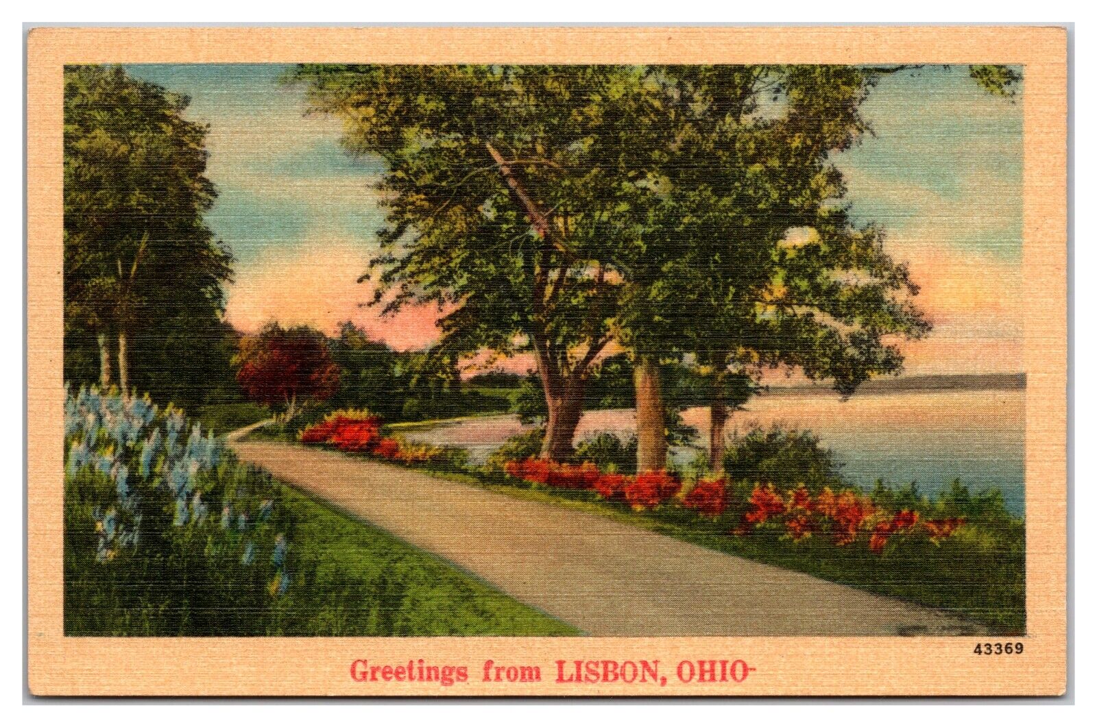 Greeting From Lisbon, Ohio, 43369 Postcard