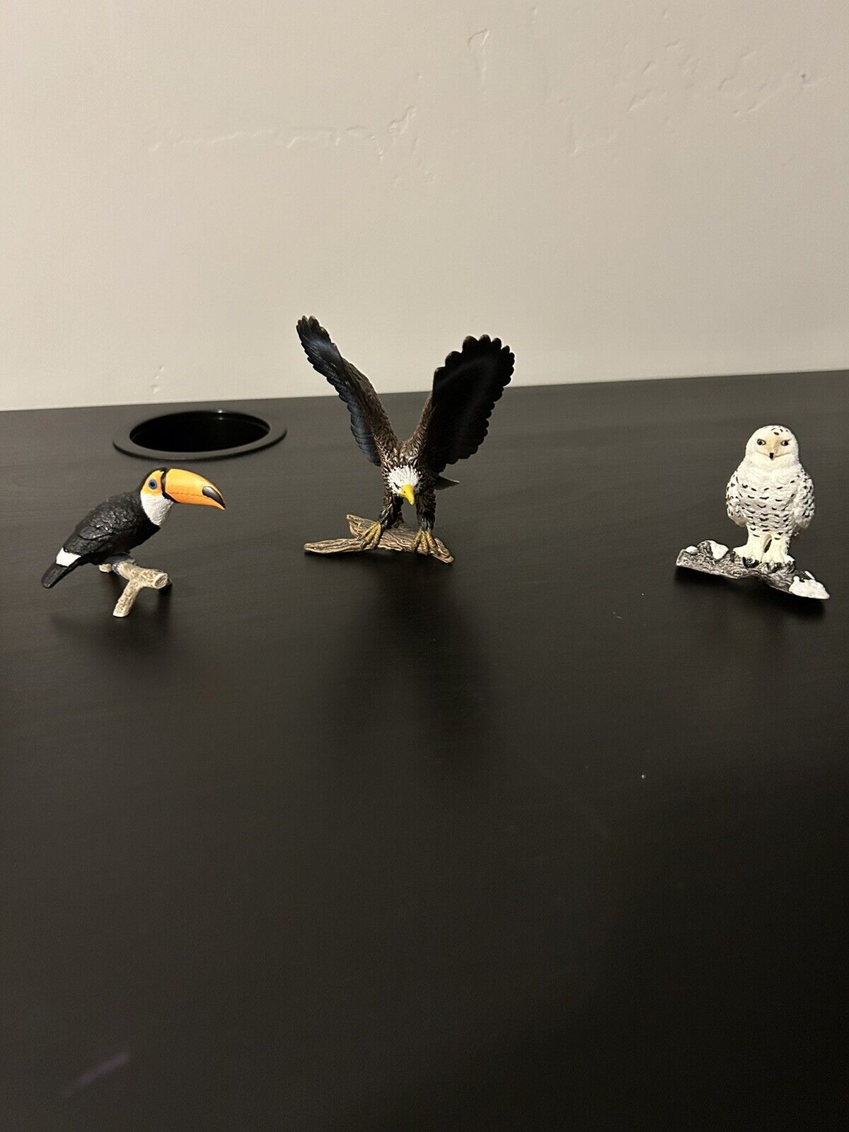 Schleich Bald Eagle, Toucan, and Snowy Owl