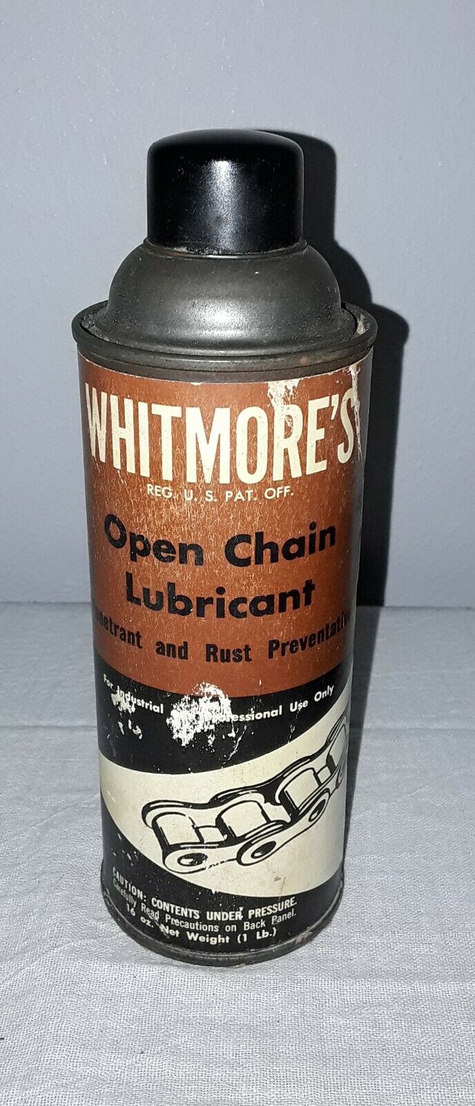 VINTAGE WHITMORE\'S CHAIN LUBE HANDY OILER OIL CAN PAPER LABEL 