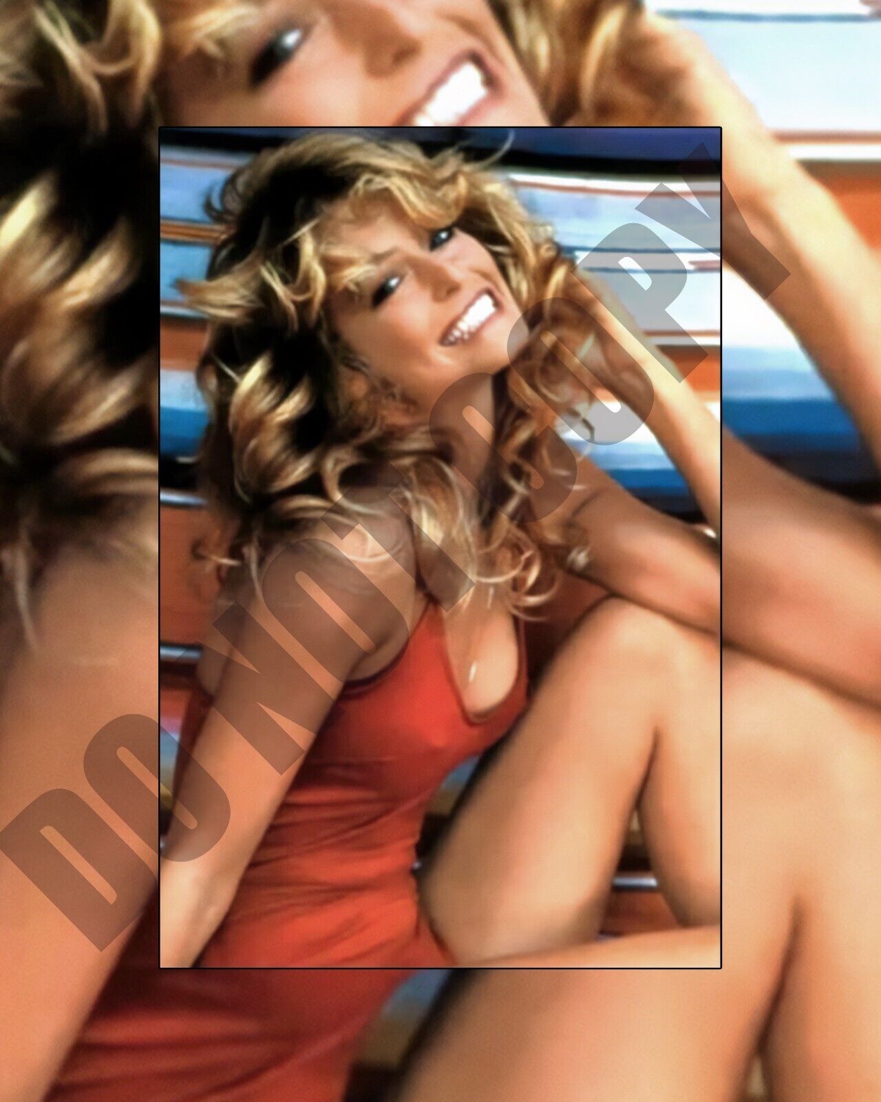 1970s Farrah Fawcett In Her Famous Sexy Bathing Suit Poster Pin-Up 8x10 Photo