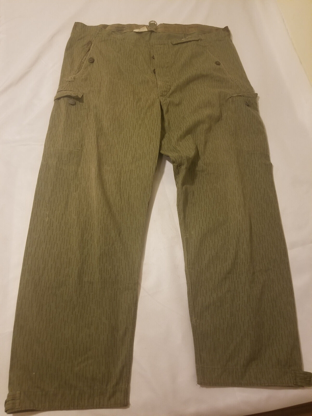 East German DDR NVA Raindrop Strichtarn Pants Trousers SG56  XL Tall
