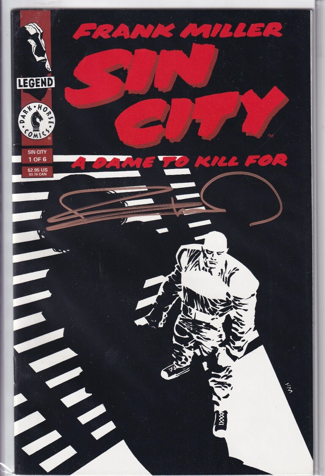 Sin City: A Dame To Kill For #1 Dark Horse 1993 NM Signed Frank Miller w/ COA