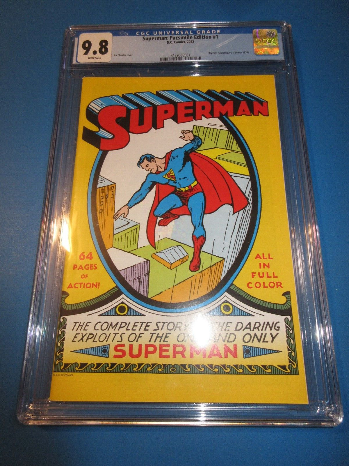 Superman #1 Facsimile Reprint CGC 9.8 NM/M Gorgeous Gem Wow