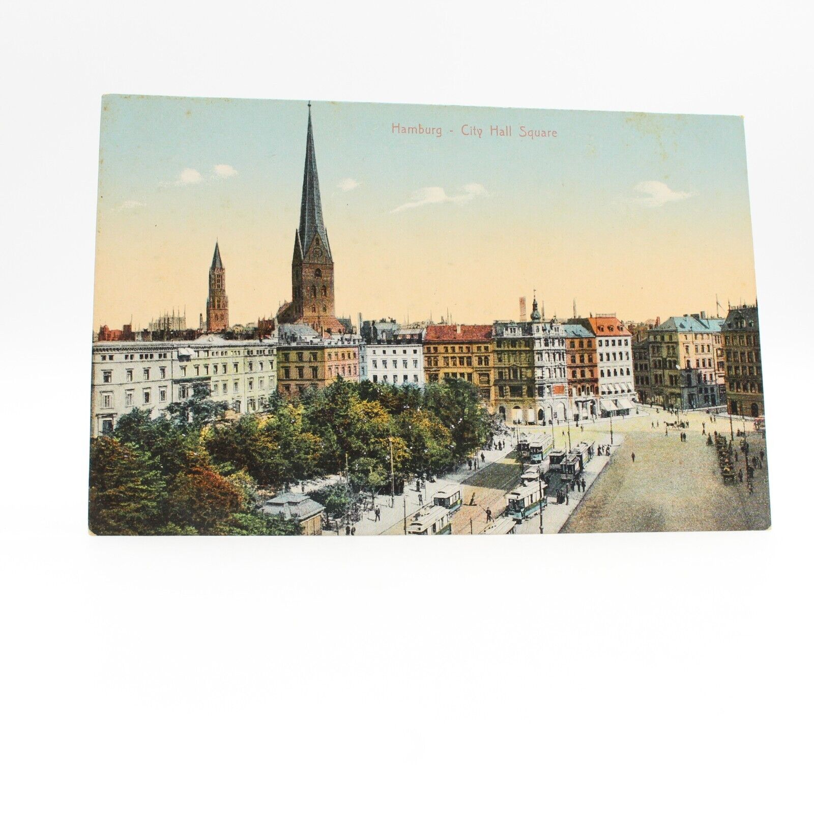 City Hall Square Hamburg Germany Local Government Seat Posted Postcard