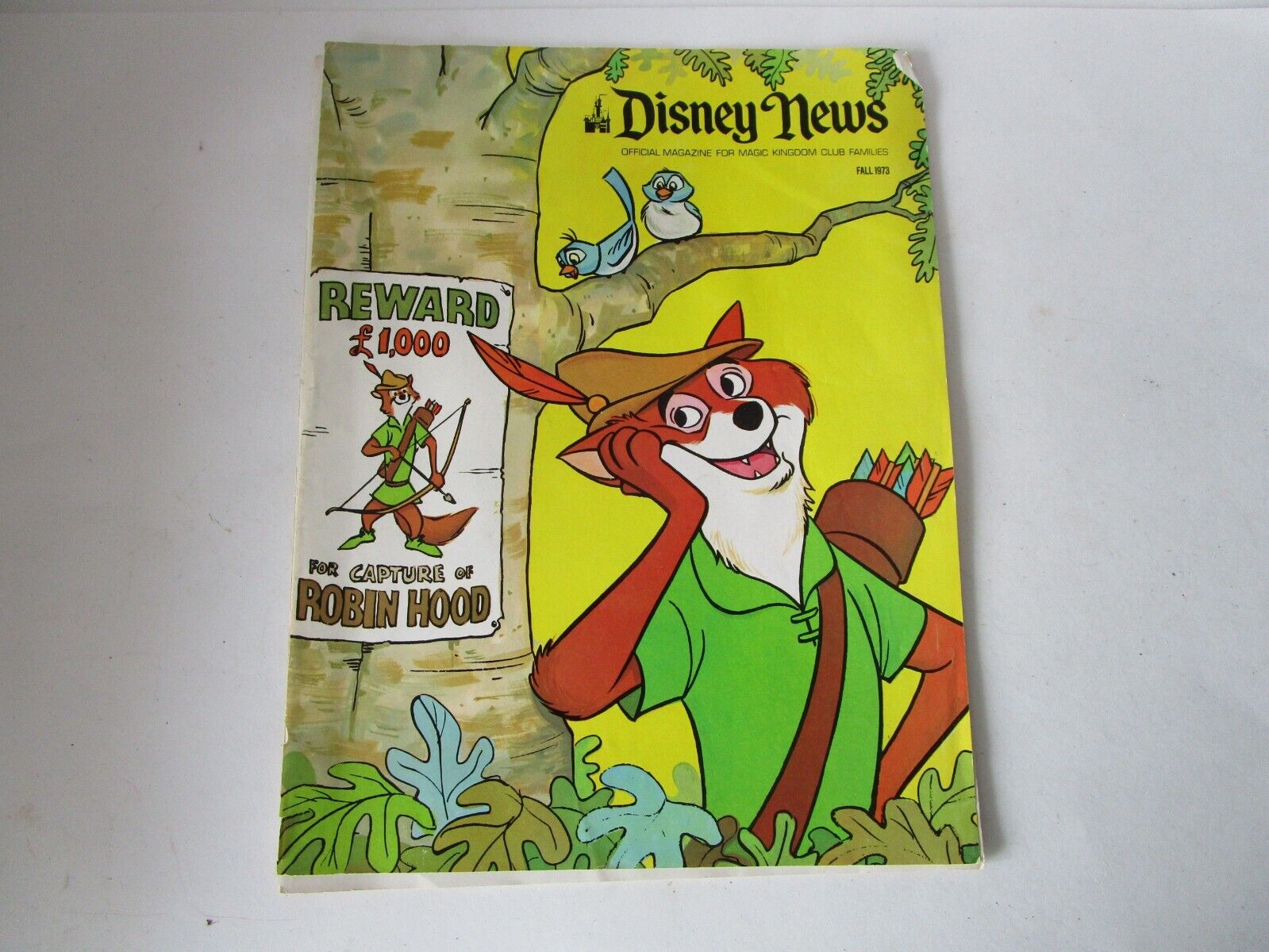 Vintage Disney News Magazine Fall 1973 Vol. 8 No. 4 Robin Hood Magic Kingdom