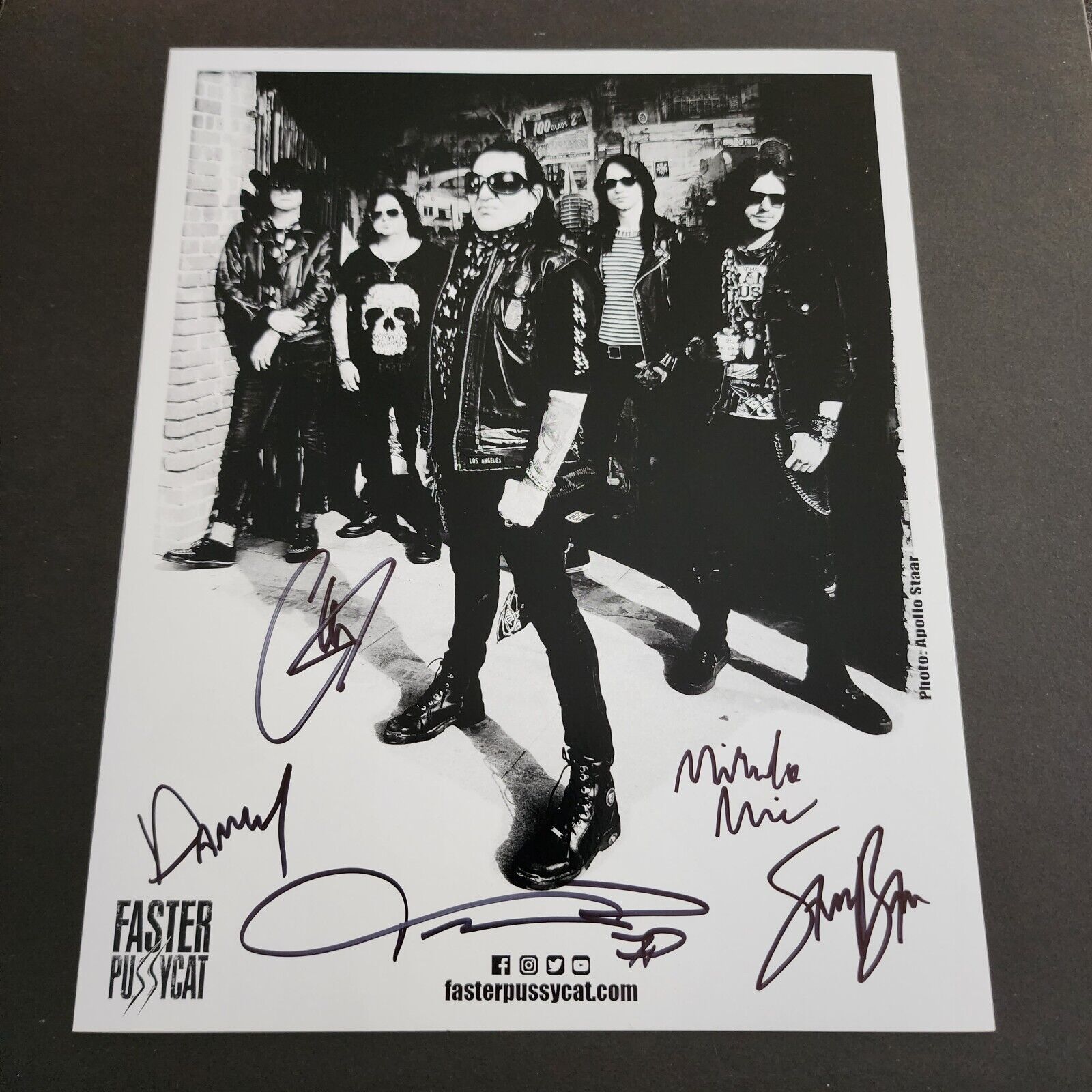 FASTER PUSSYCAT 2023 Signed by full band - 8x10 Photo