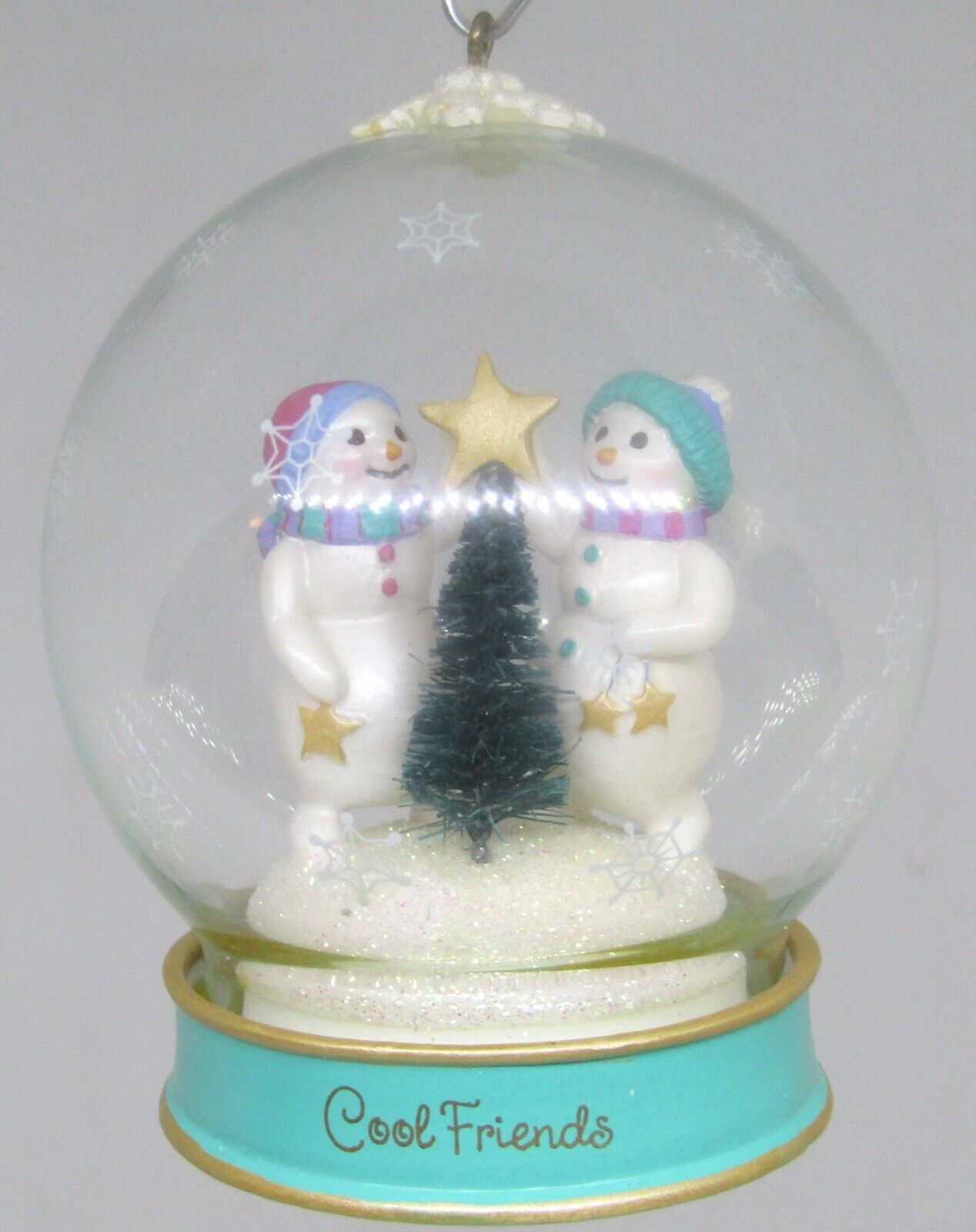 Vintage Hallmark Keepsake Ornament Cool Friends Snow Globe Glass 2002