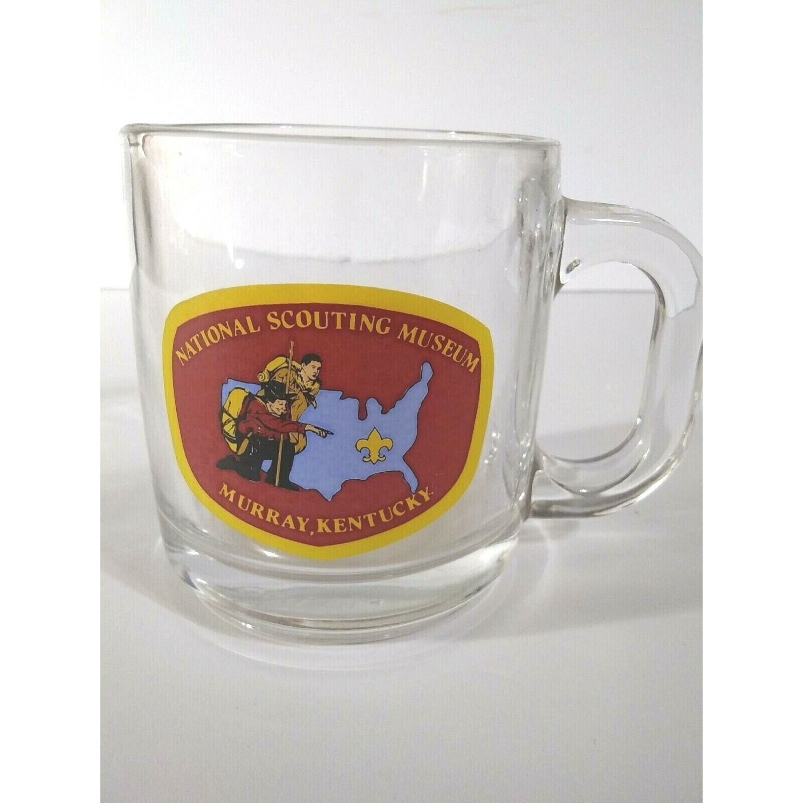 National Scouting Museum Murry Kentucky Boy Scout Coffee Cup Mug Clear Glass