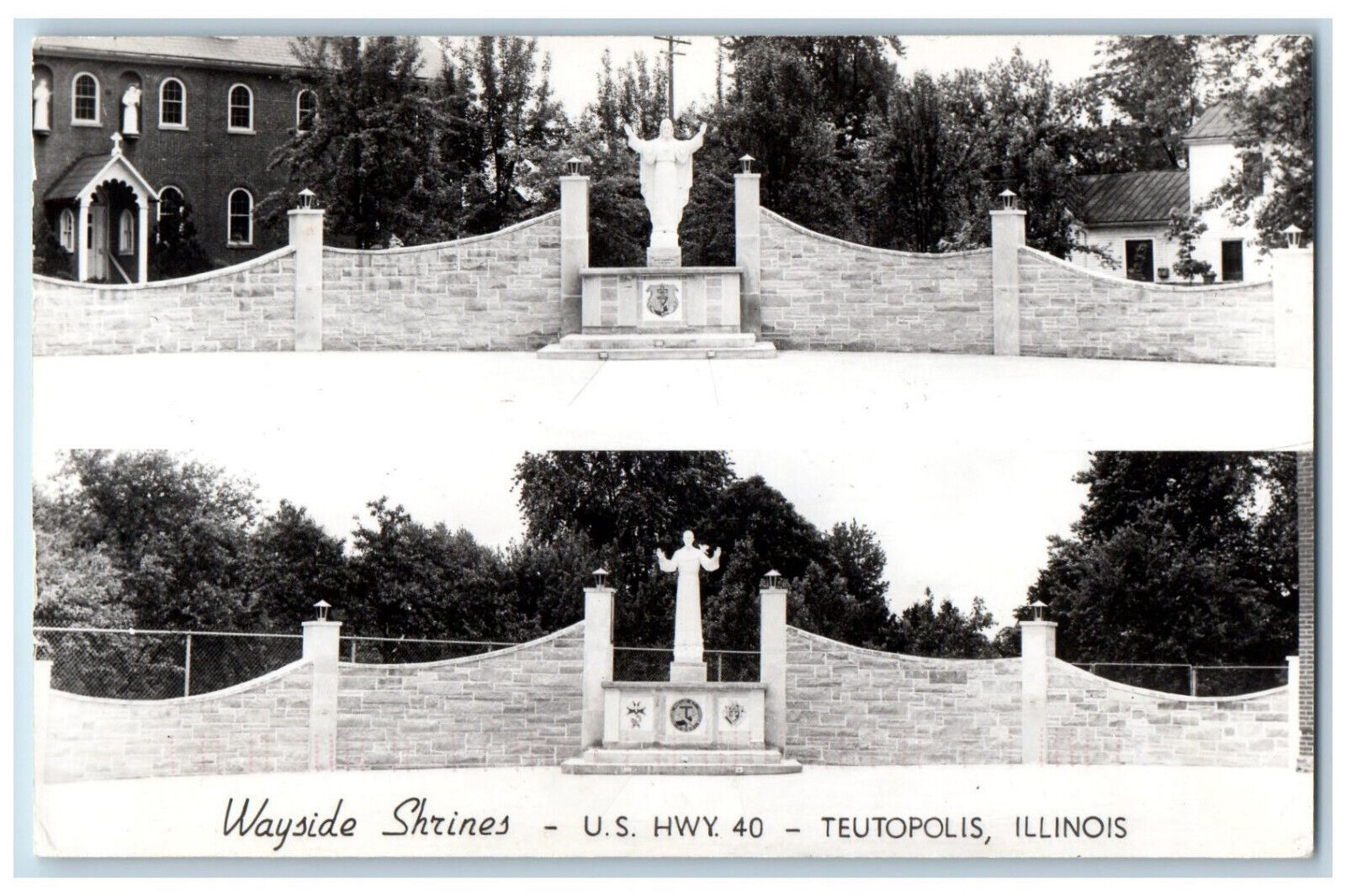 Teutopolis Illinois IL Postcard Wayside Shrines Multiview 2001 RPPC Photo