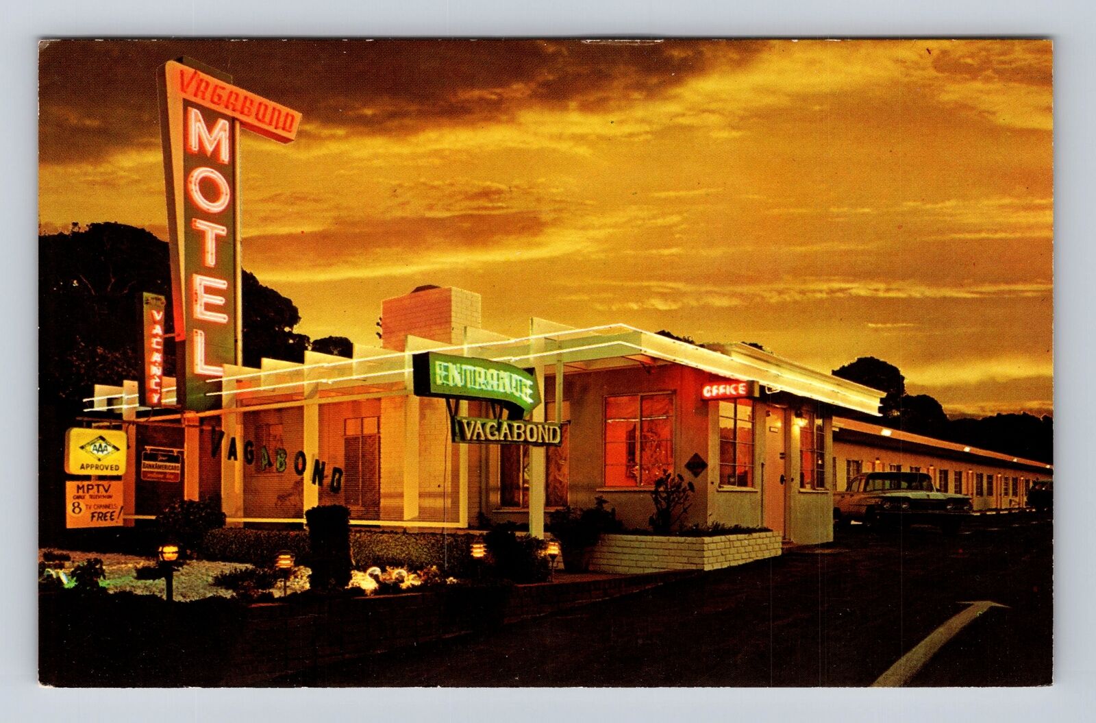 Monterey CA-California, Vagabond Motel Advertising, Vintage Souvenir Postcard