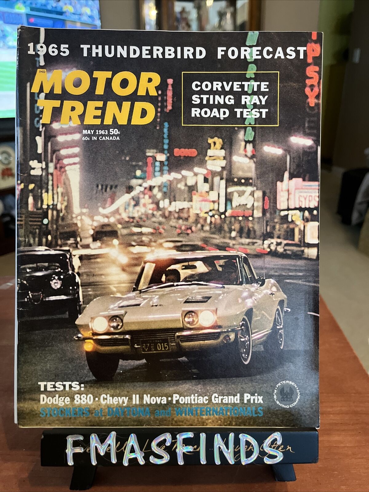 H3 1963 CHEVY CORVETTE STING RAY ROAD TEST May Motor Trend Magazine 1965 T Bird 