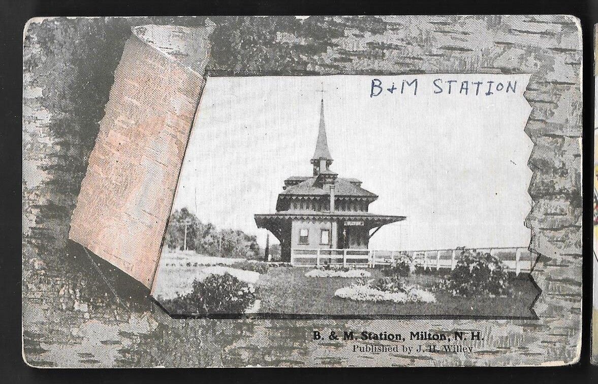 EARLY 1900\'S. B & M STATION, MILTON, NEW HAMPSHIRE. POSTCARD.
