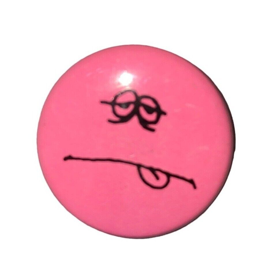Sick Face Pink Pinbacks Pin Promotional 1.13 Inches Vintage DOES NOT INCLUDE STI