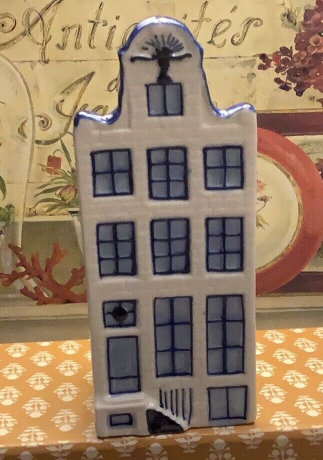 Ridder~Blue & White Delft House~Holland~5.5”H X 2.25”W~Porcelain/Excellent~NICE