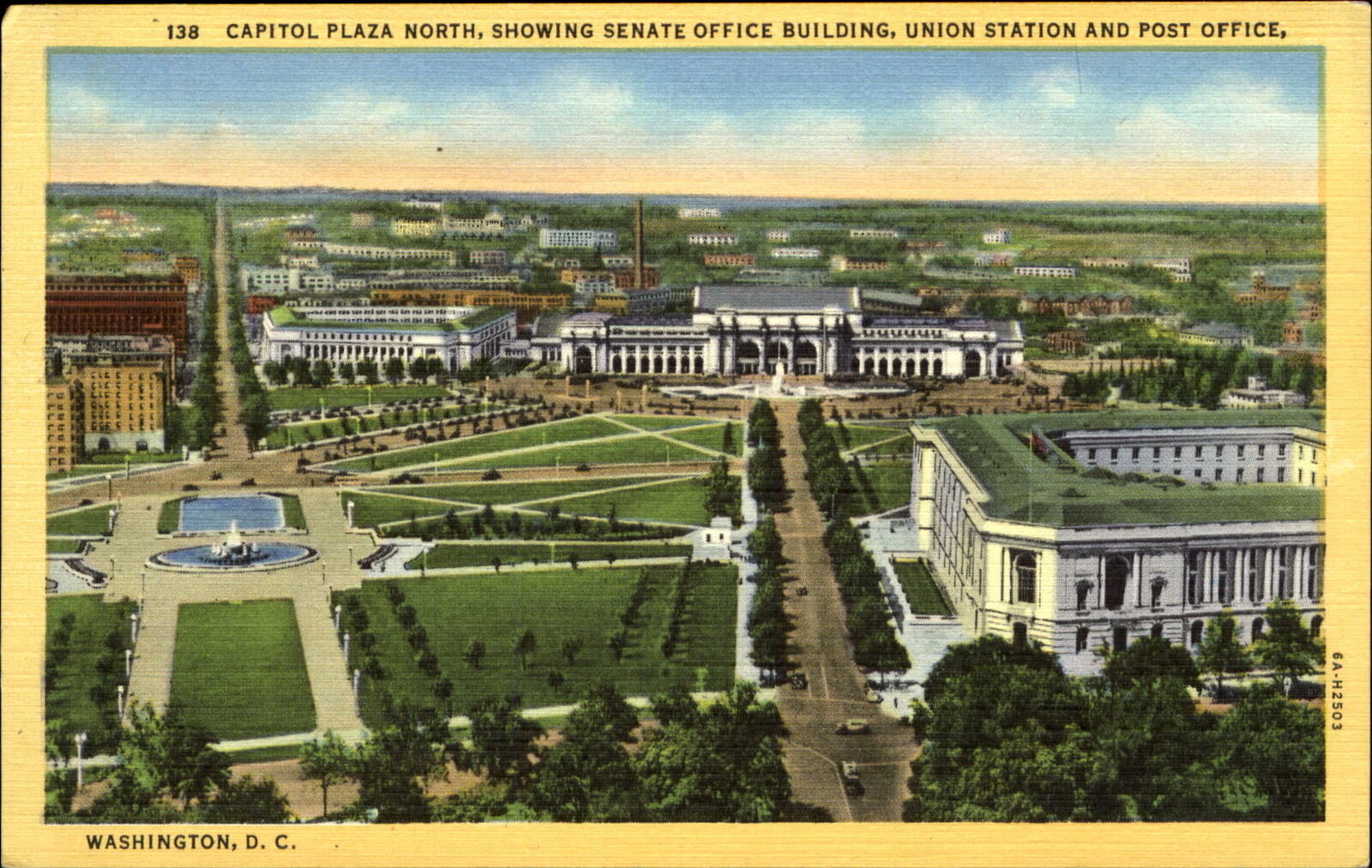 Capitol Plaza North~Senate Office Bldg~Union Station Washington DC 1930s