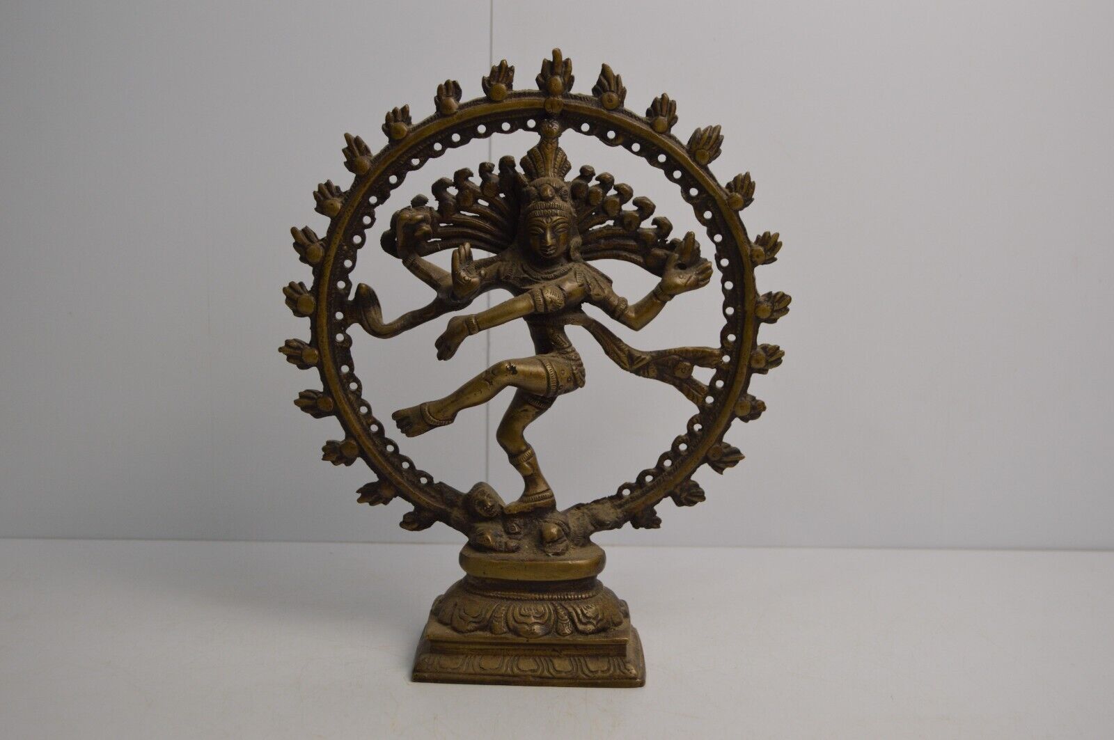 Vintage Brass Shiva Nataraja Lord of Dance Metal Sculpture Art Collectible Hindu