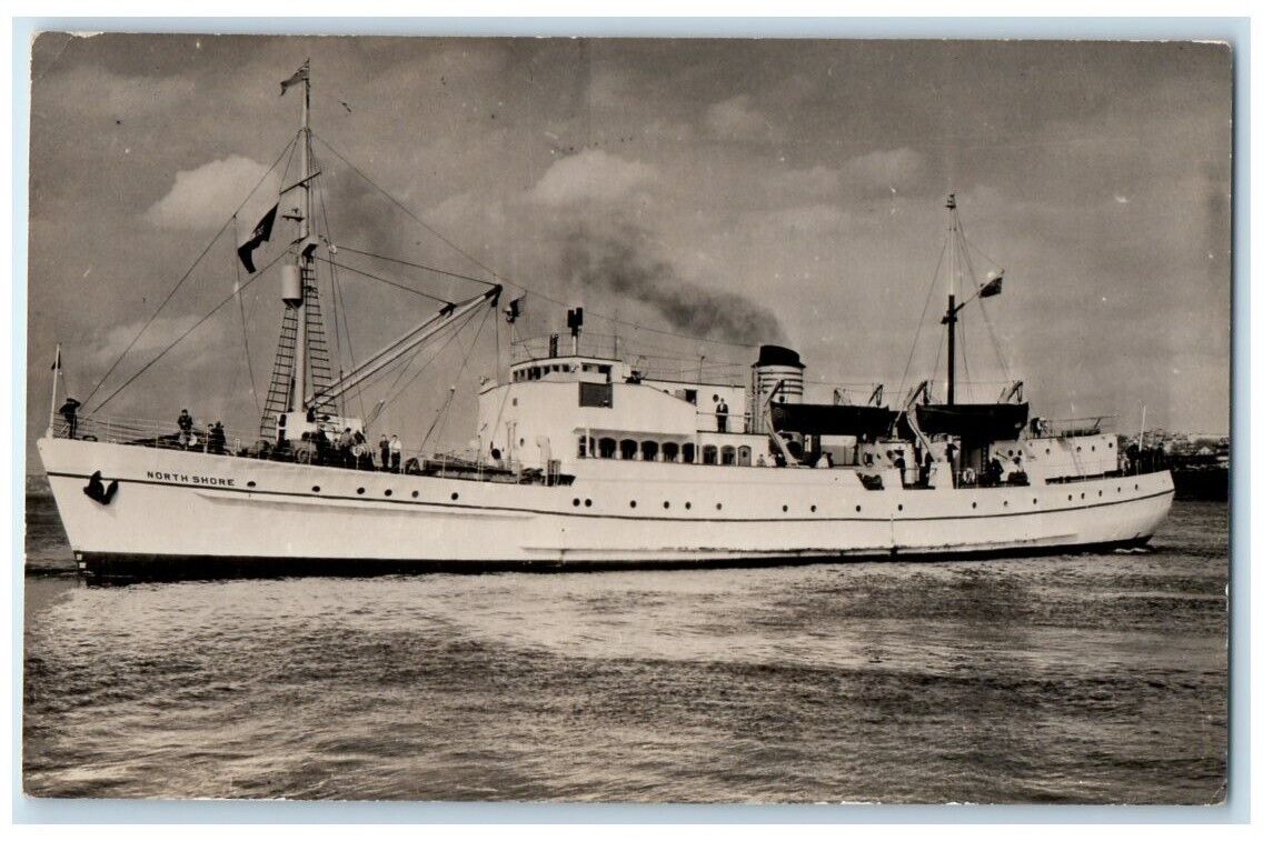 c1940's Steamship North Shore Boat Lake View Canada RPPC Photo Postcard