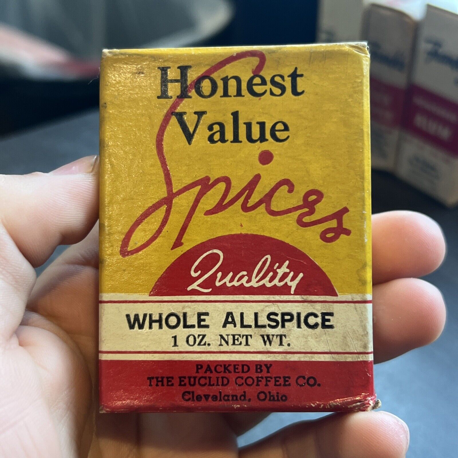 Vintage Honest Value Allspice Euclid Coffee Co Cleveland Ohio Advertising