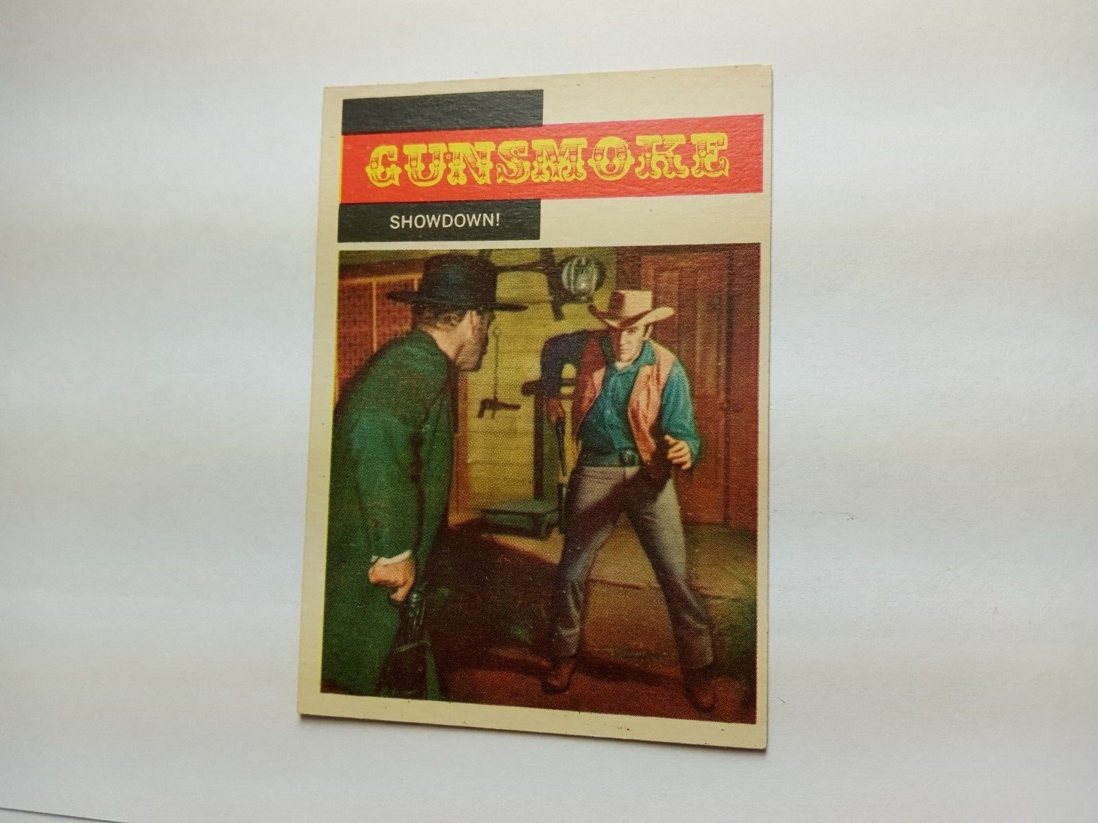 Gunsmoke 1958 Western TV Topps Vintage Card #10 Showdown  v3 Very Nice