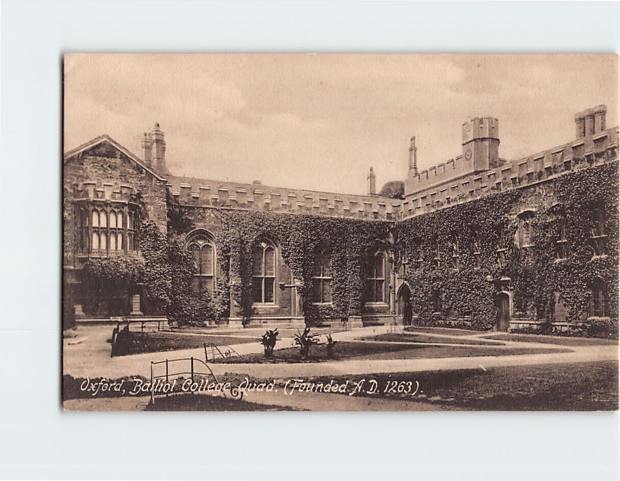 Postcard Balliol College Quad Oxford England United Kingdom Europe