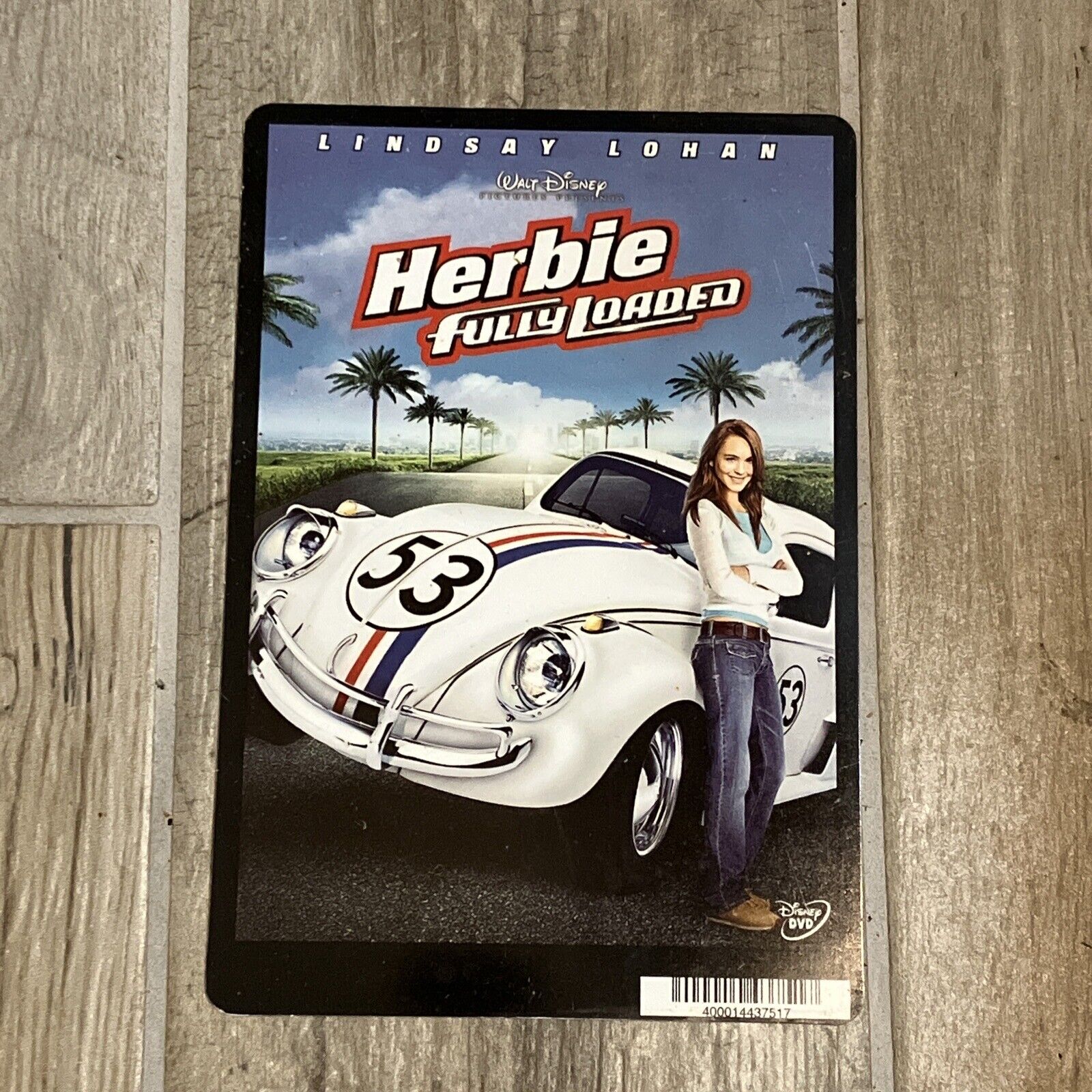 HERBIE FULLY LOADED - DISNEY - BLOCKBUSTER VIDEO BACKER CARD 5\