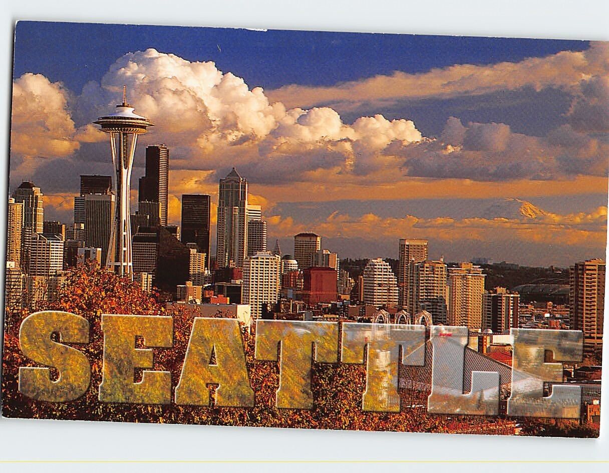 Postcard A view of Seattle skyline Seattle Washington USA