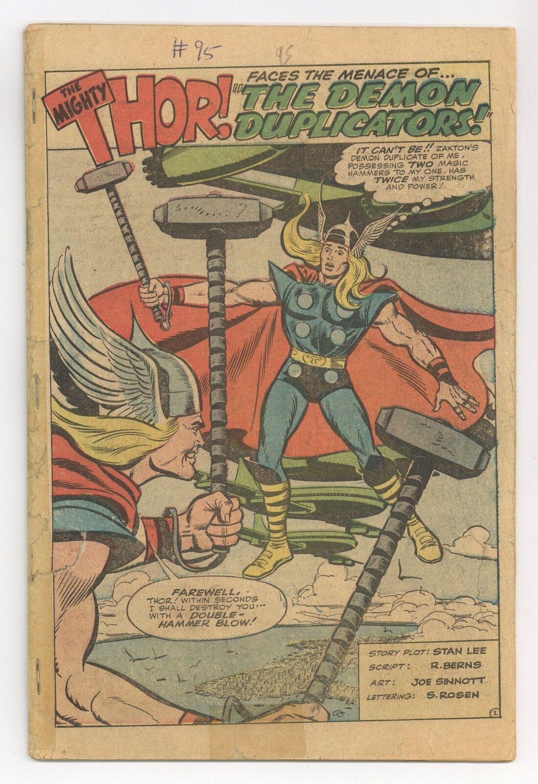 Thor Journey Into Mystery #95 Coverless 0.3 1963