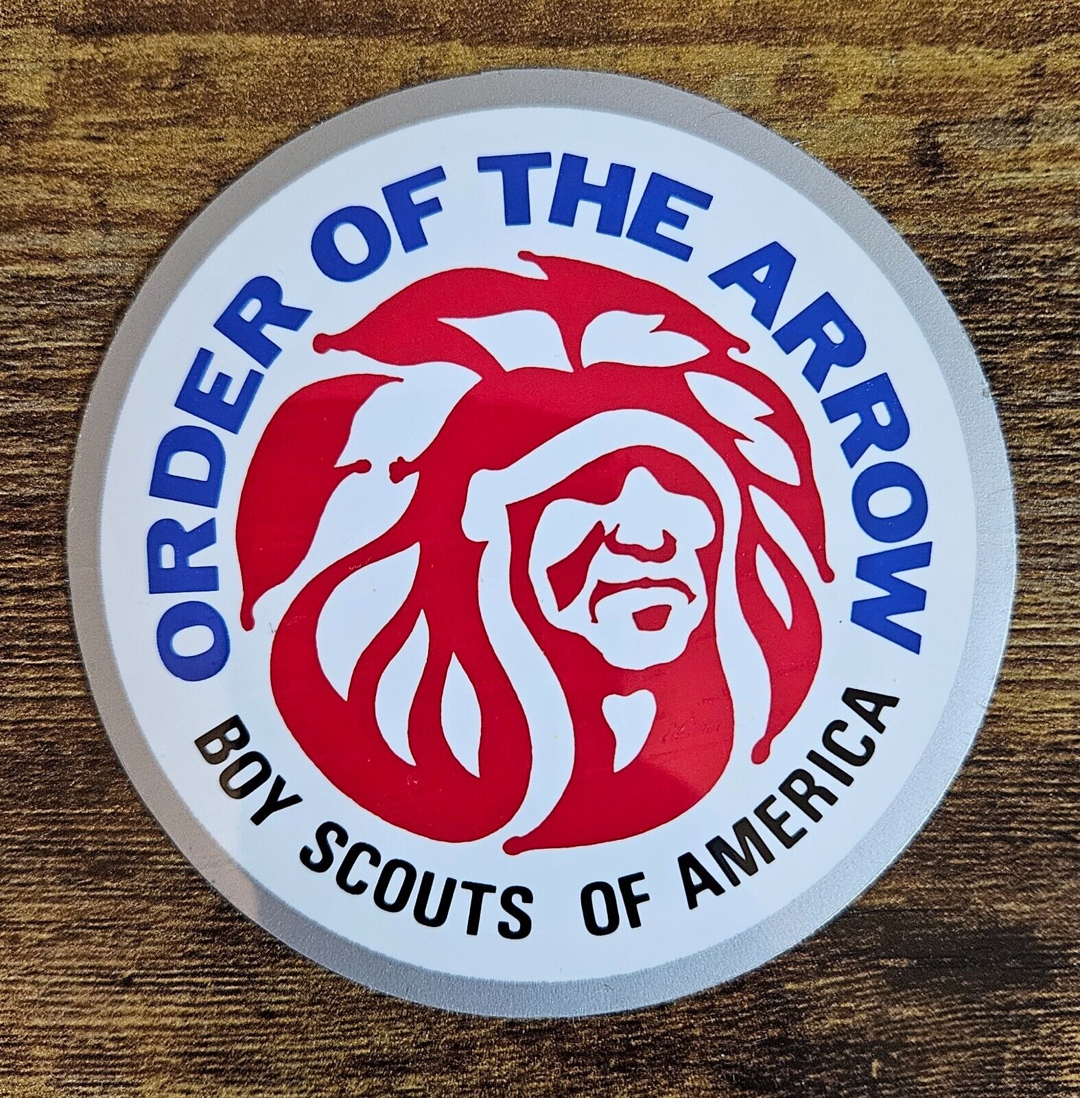 Vintage Order of the Arrow OA WWW Native American Sticker
