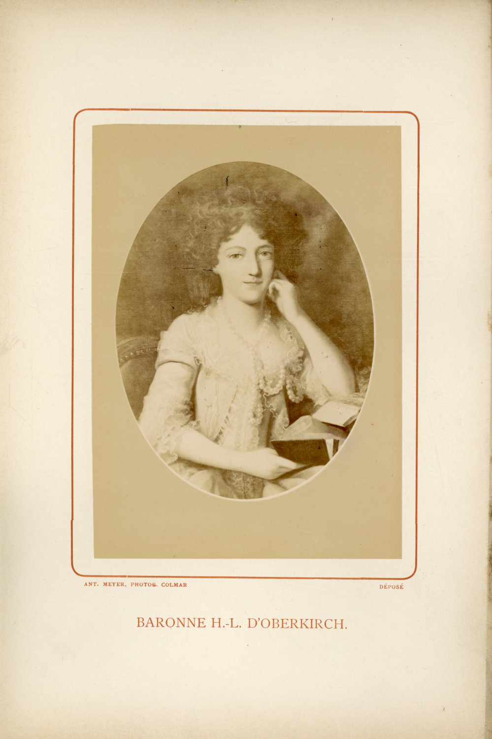 Ant. Meyer, Photog. Colmar, Henriette Louise de Waldner de Freundstein, Baroness 