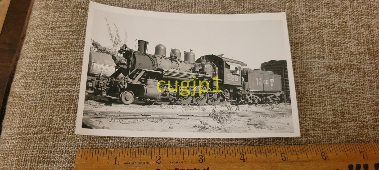 R132 Train Photograph Locomotive Engine RPPC N DE T 525 G-5 BALDWIN 19713-1901