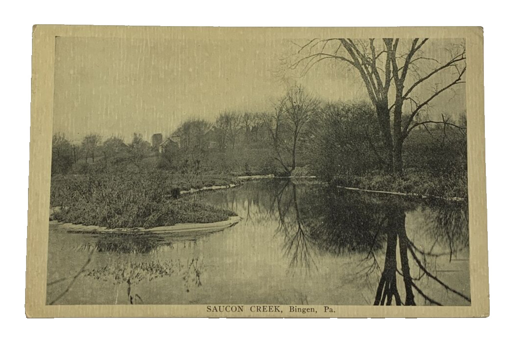 Saucon Creek Bingen Pennsylvania Postcard Antique Unposted