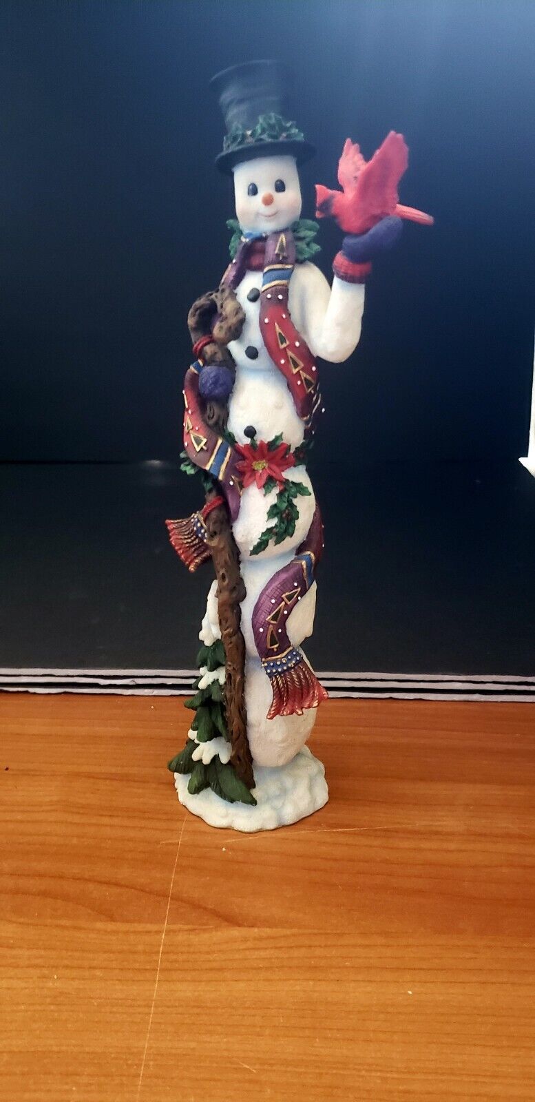 1999 Lenox Pencil Snowman Figurine Winter Friend Cardinal Christmas Vintage
