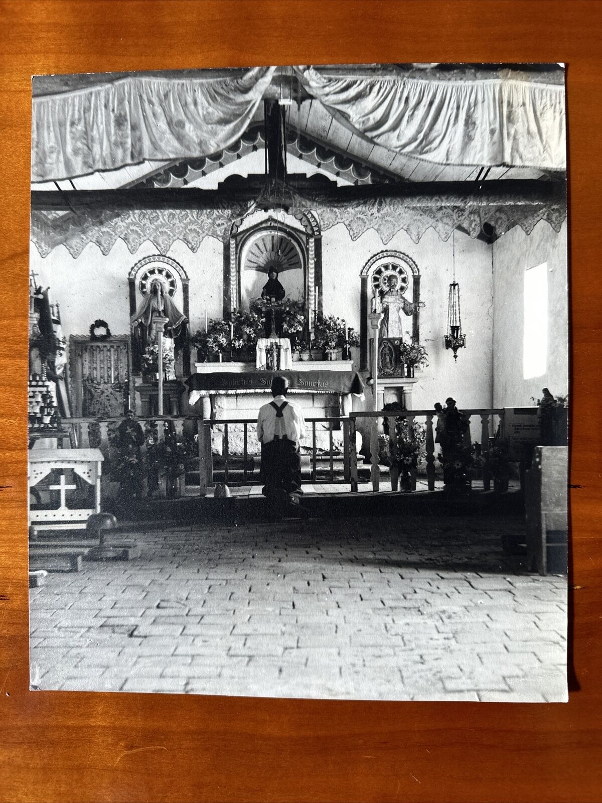 Vintage Photograph By Maurice Bejach : Mission San Juan Bautista CA 1930
