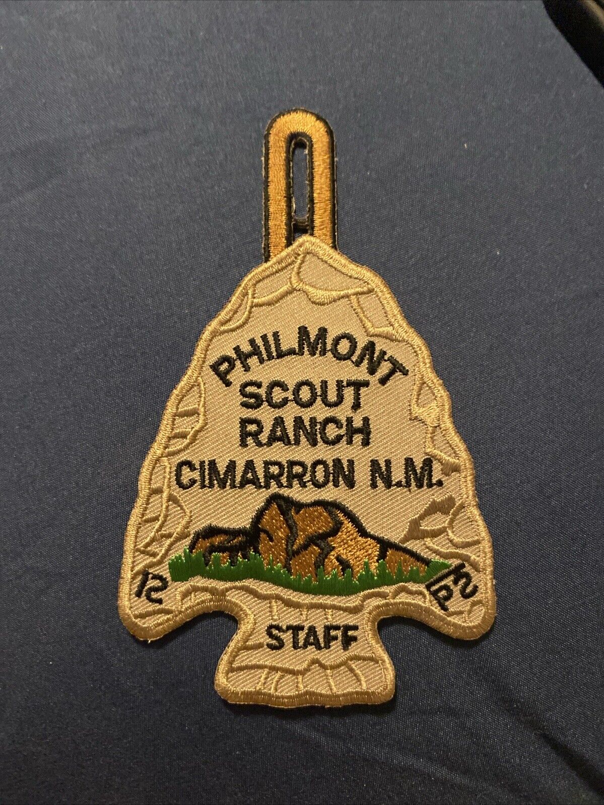 Philmont Scout Ranch Arrowhead STAFF Patch Cloth Back [QR-2037]