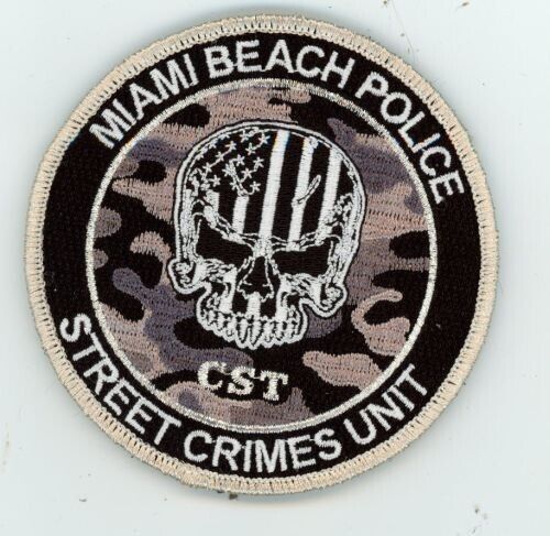 FLORIDA FL MIAMI BEACH POLICE STREET CRIMES UNIT NICE SHOULDER PATCH SHERIFF