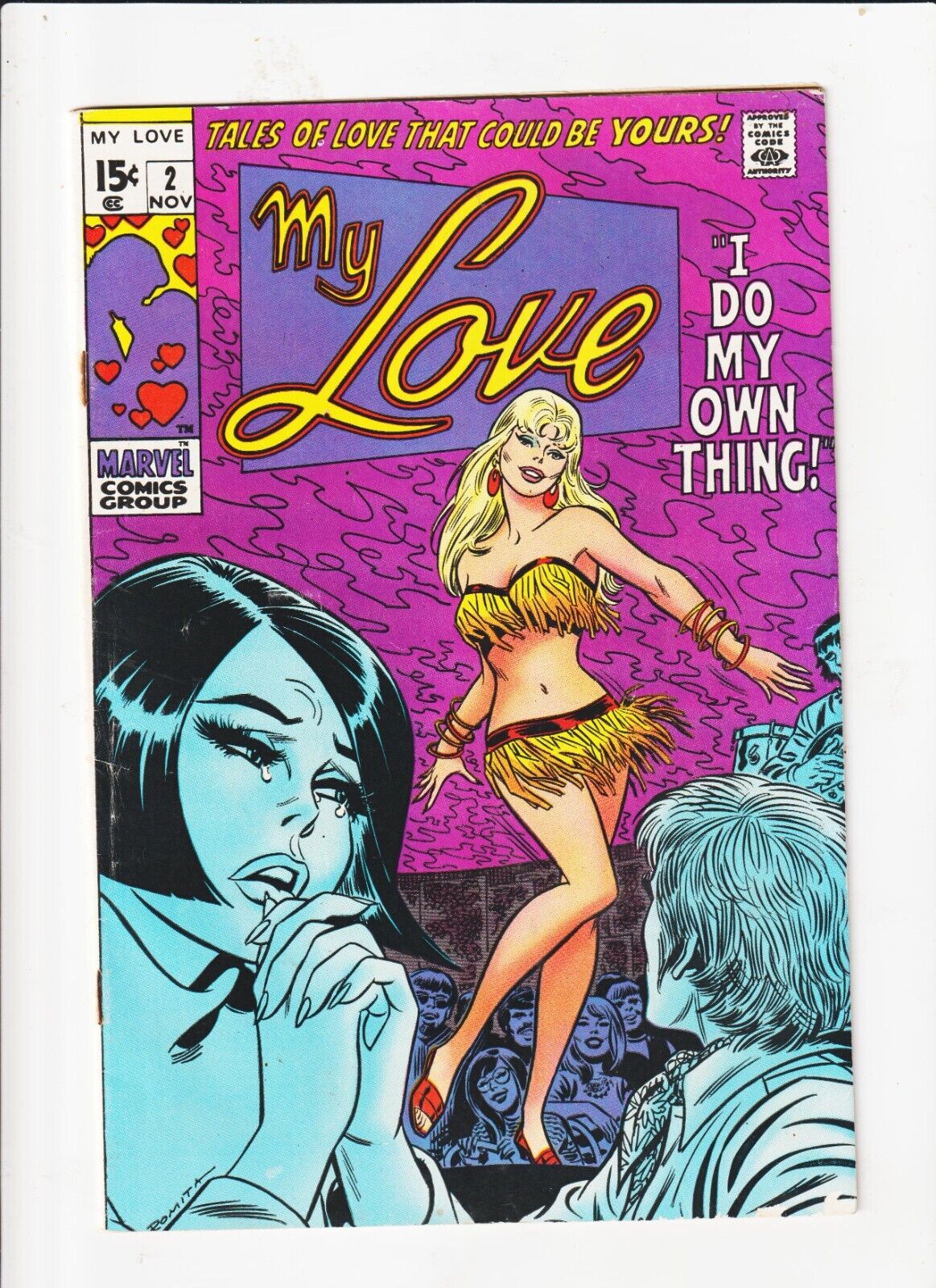 MY LOVE Marvel Romance comic #2 Romita I Do My Own Thing BUSCEMA BIKINI GOGO CV
