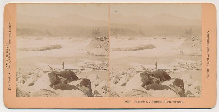 OREGON SV - Columbia River Cascades - BW Kilburn c1896