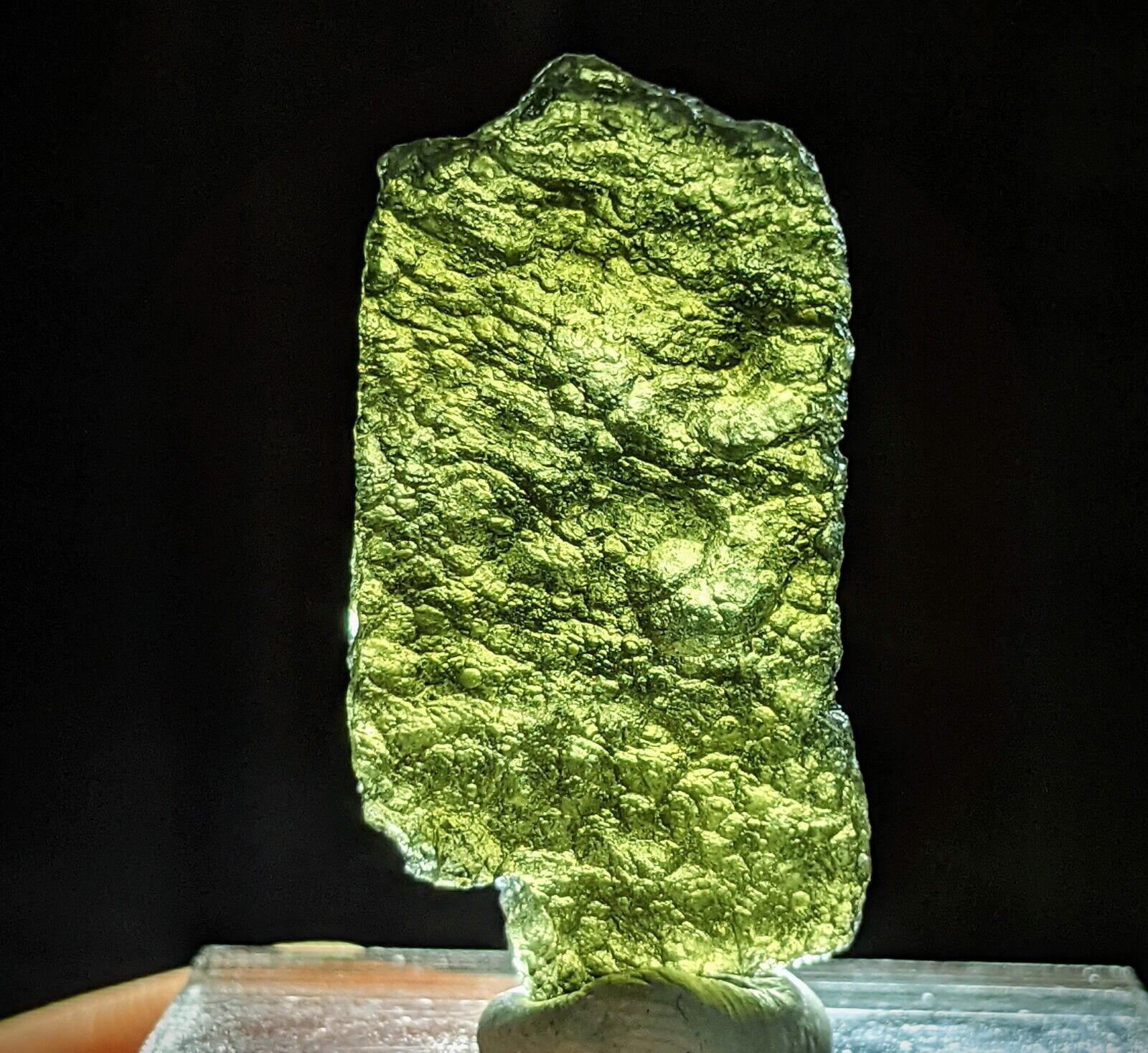 MOLDAVITE Tektite Crystal Specimen Green Synergy 12 Certificate Meteorite 5 Gram