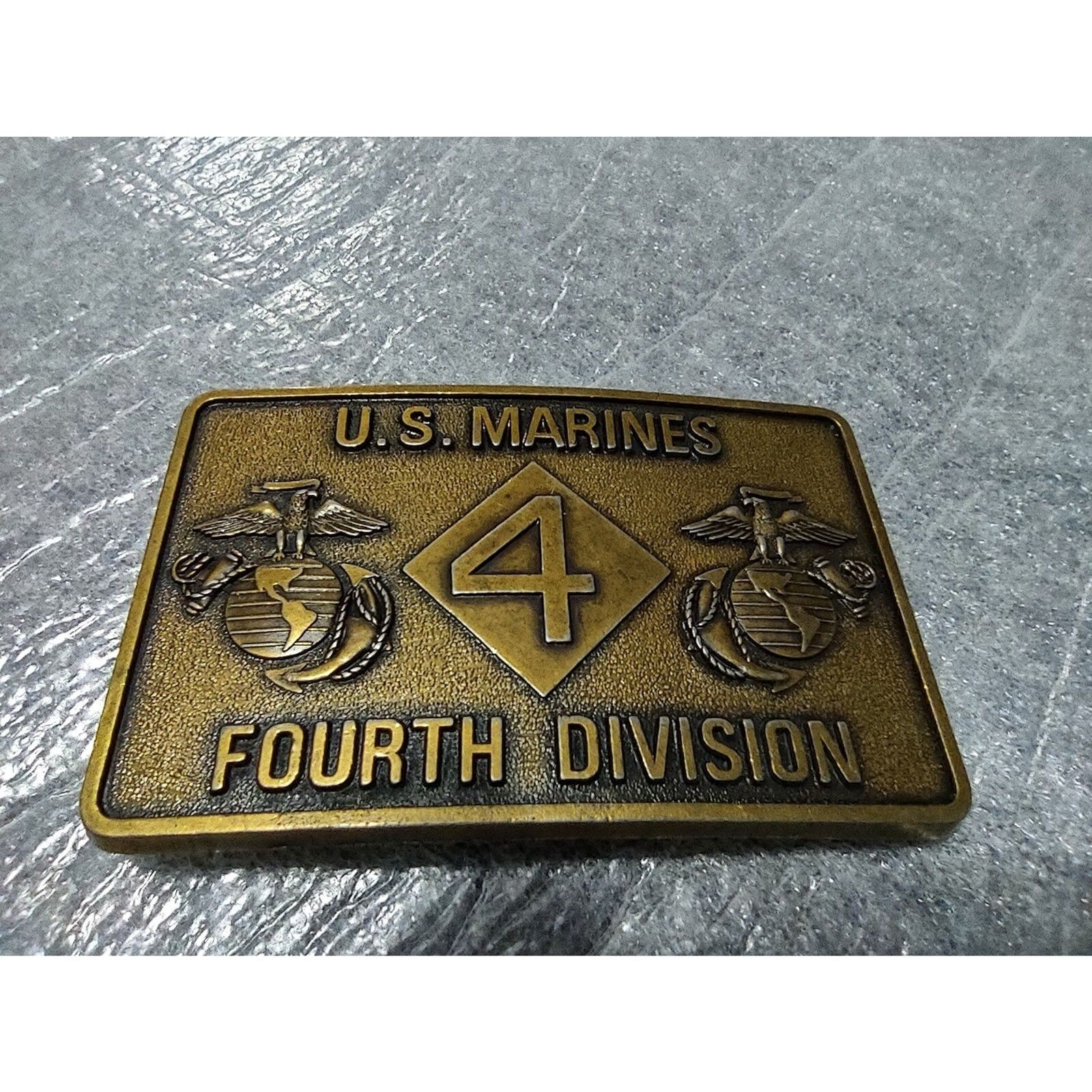U.S. Marines 4th Division Belt Buckle